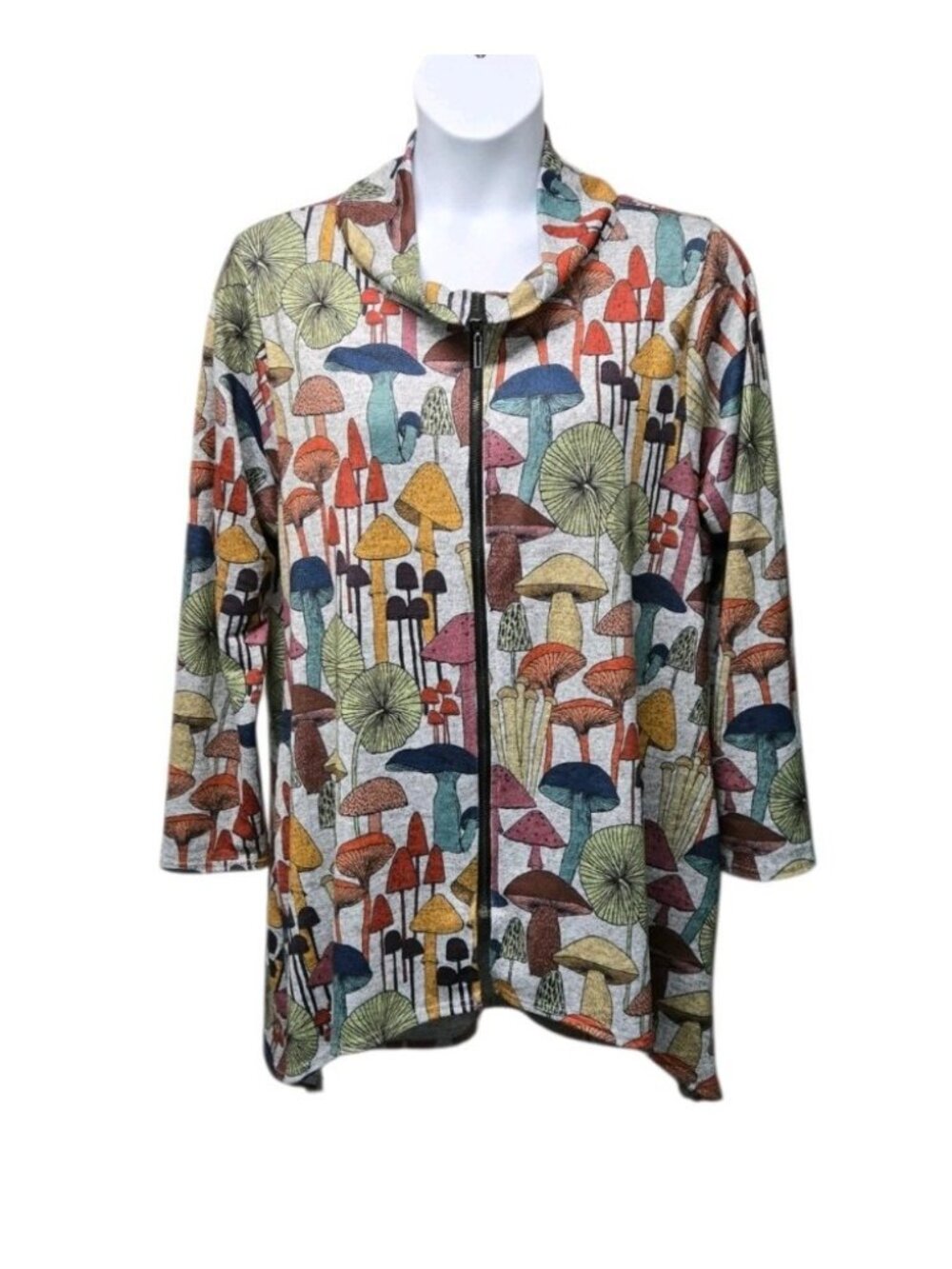 LA Soul Mushroom Jacket Womens Large Oversized Whimsical Goblincore Kitschy